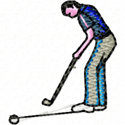 Golf Embroidery Design 5
